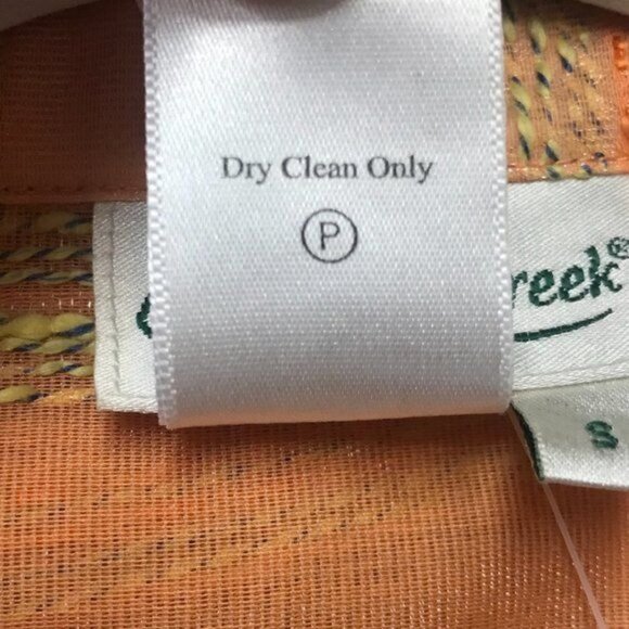 Coldwater Creek Sheer Tweed Style Blouse in Orange/Yellow - Size Small - Picture 7 of 7